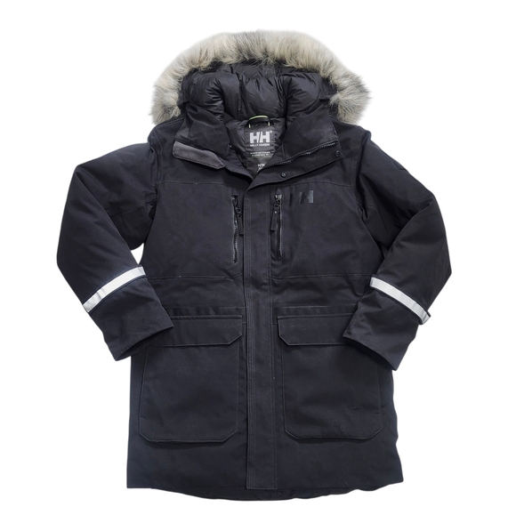 Helly Hansen Size M Down Black Warm Parka - Picture 9 of 17
